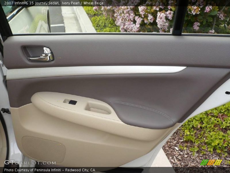Ivory Pearl / Wheat Beige 2007 Infiniti G 35 Journey Sedan