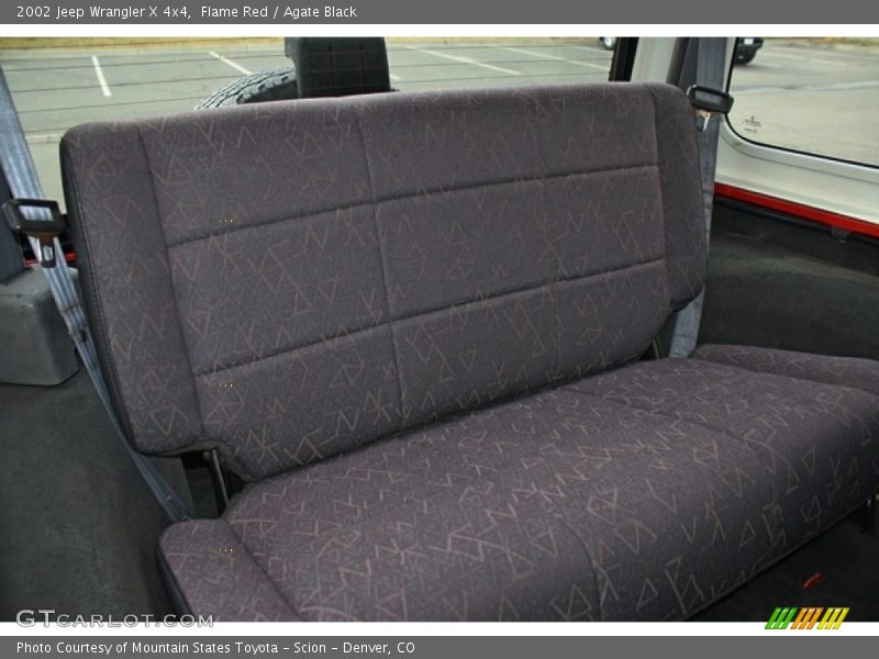 Rear Seat of 2002 Wrangler X 4x4