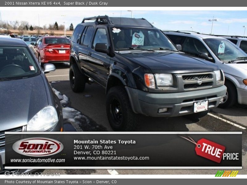 Super Black / Dusk Gray 2001 Nissan Xterra XE V6 4x4