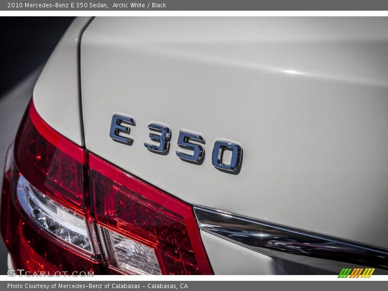 Arctic White / Black 2010 Mercedes-Benz E 350 Sedan