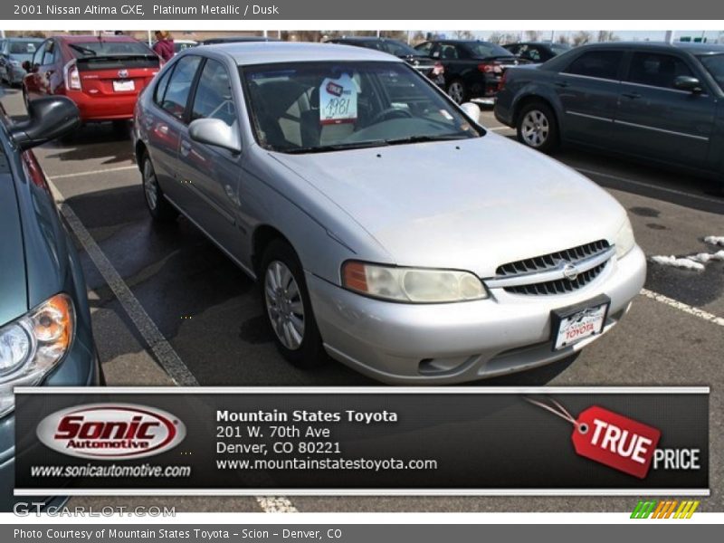 Platinum Metallic / Dusk 2001 Nissan Altima GXE