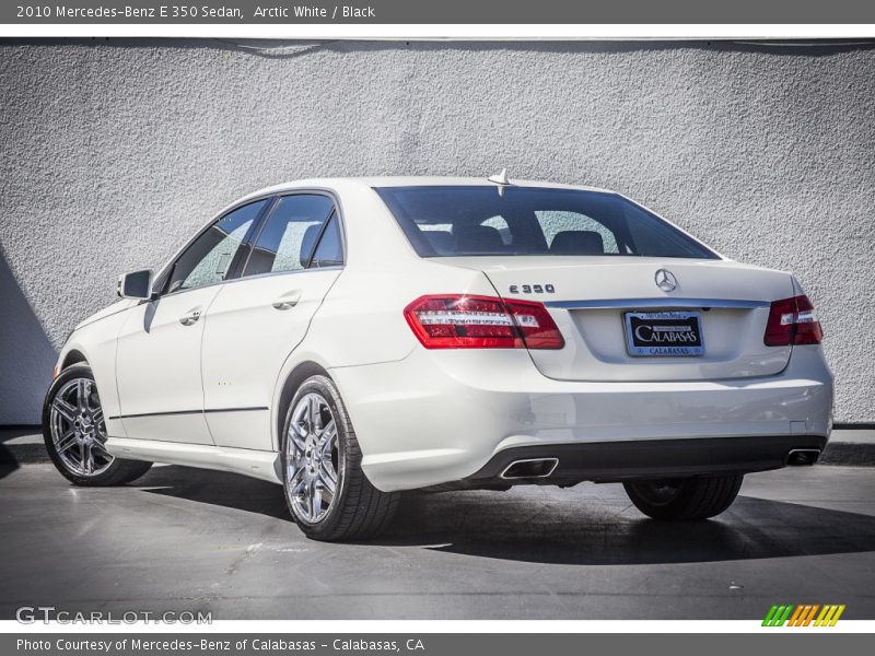 Arctic White / Black 2010 Mercedes-Benz E 350 Sedan