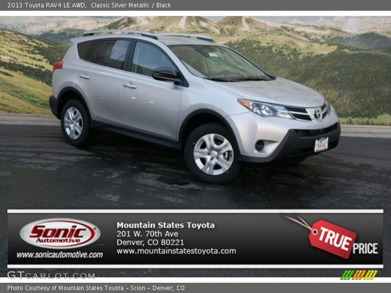 Classic Silver Metallic / Black 2013 Toyota RAV4 LE AWD