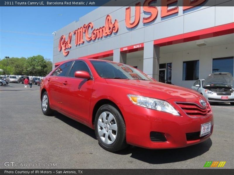 Barcelona Red Metallic / Ash 2011 Toyota Camry LE