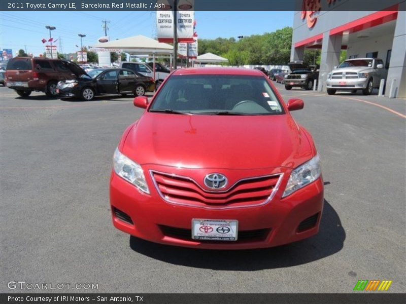 Barcelona Red Metallic / Ash 2011 Toyota Camry LE