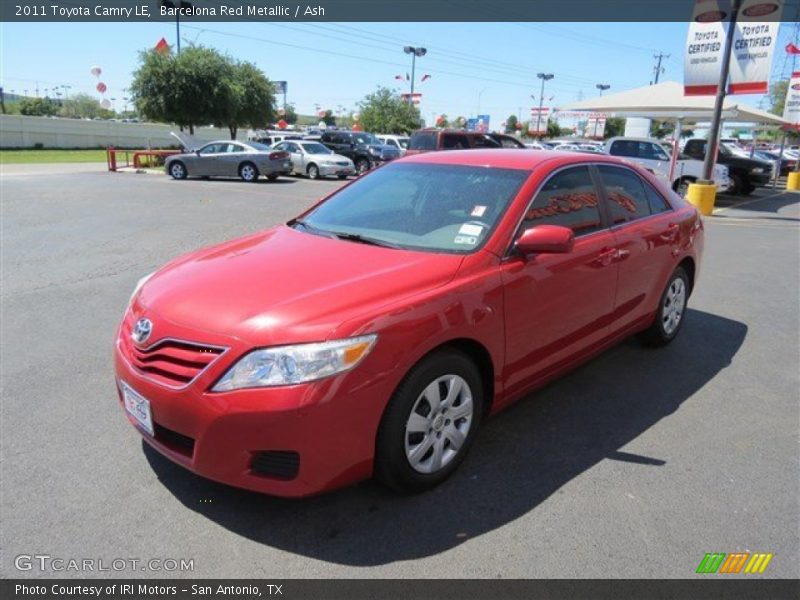Barcelona Red Metallic / Ash 2011 Toyota Camry LE