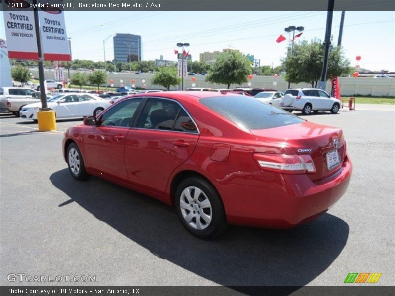 Barcelona Red Metallic / Ash 2011 Toyota Camry LE