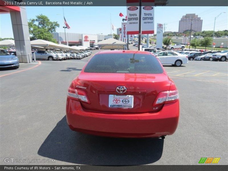 Barcelona Red Metallic / Ash 2011 Toyota Camry LE