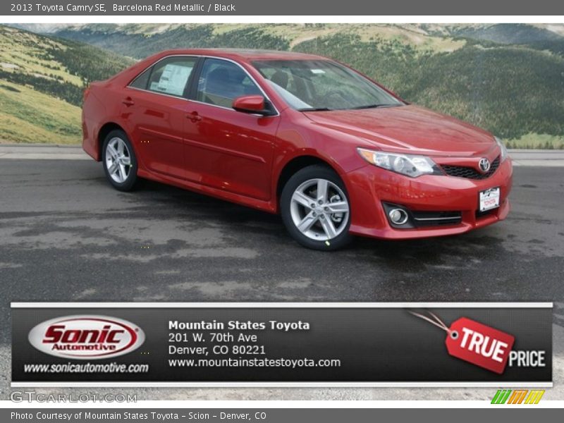 Barcelona Red Metallic / Black 2013 Toyota Camry SE