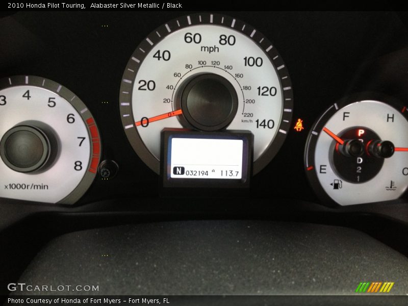 Alabaster Silver Metallic / Black 2010 Honda Pilot Touring