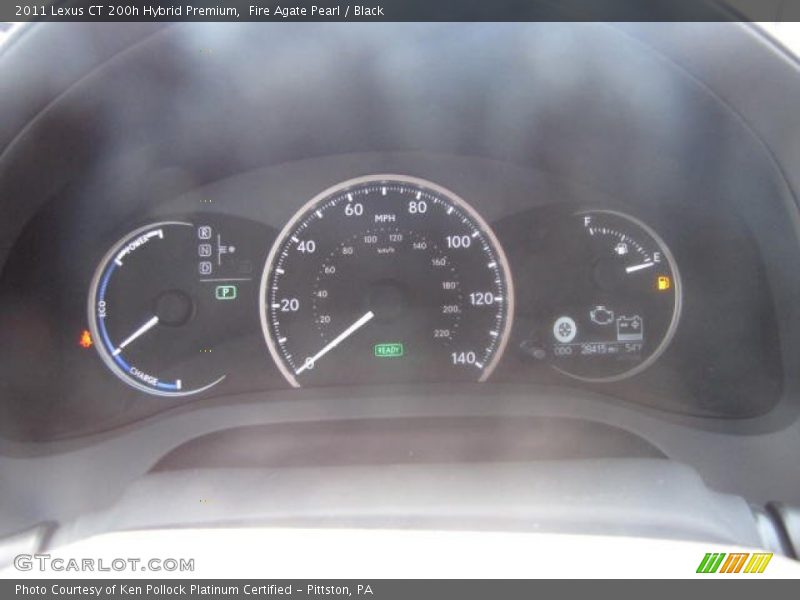 Fire Agate Pearl / Black 2011 Lexus CT 200h Hybrid Premium