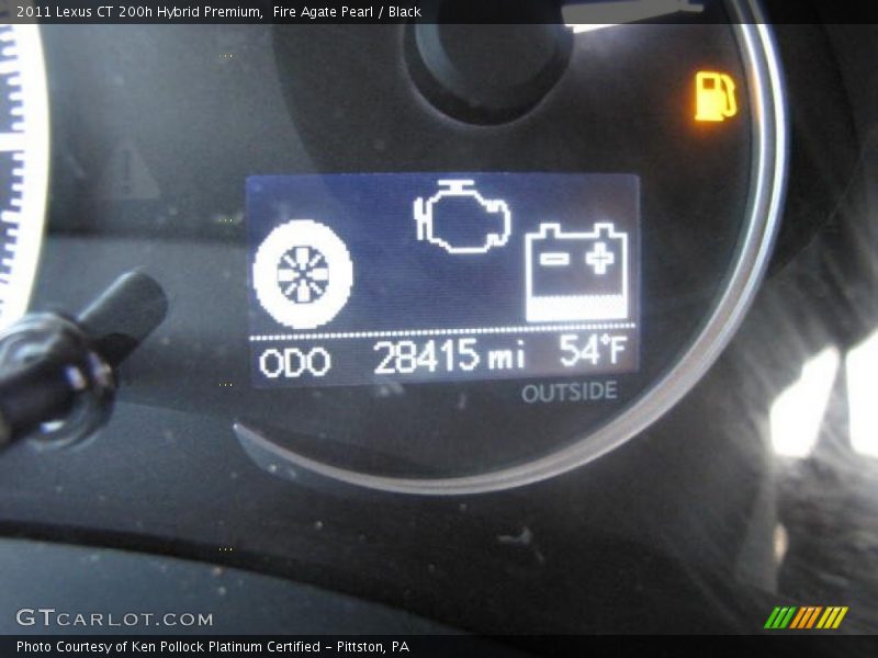 Fire Agate Pearl / Black 2011 Lexus CT 200h Hybrid Premium
