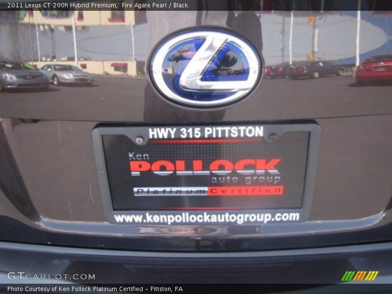 Fire Agate Pearl / Black 2011 Lexus CT 200h Hybrid Premium