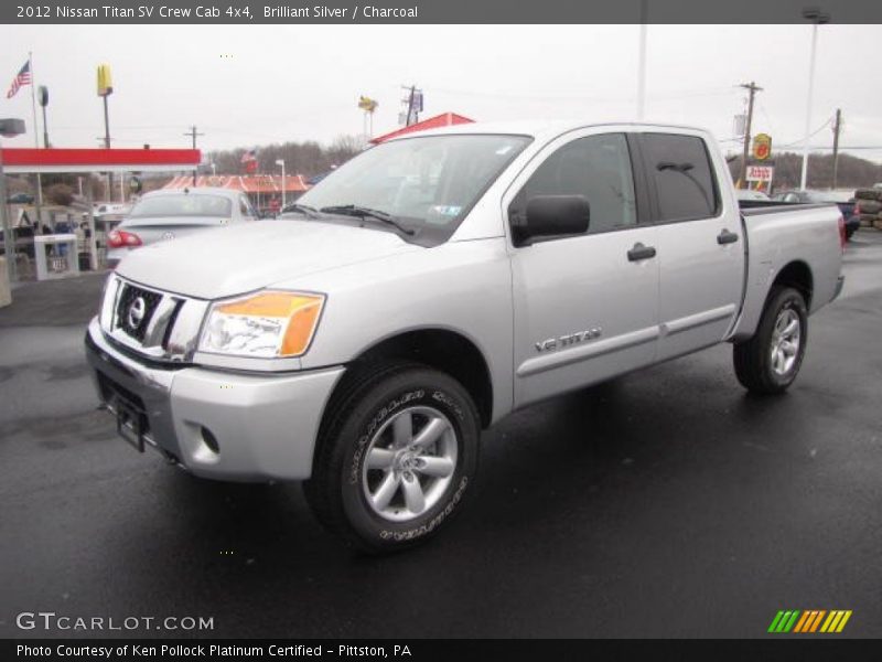 Brilliant Silver / Charcoal 2012 Nissan Titan SV Crew Cab 4x4