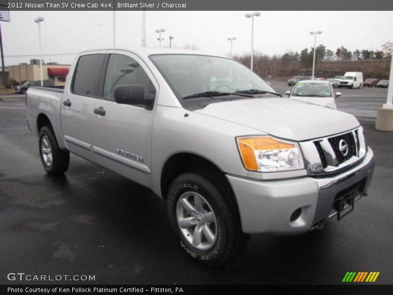 Brilliant Silver / Charcoal 2012 Nissan Titan SV Crew Cab 4x4