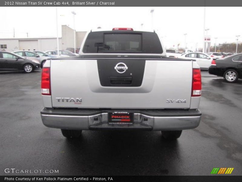 Brilliant Silver / Charcoal 2012 Nissan Titan SV Crew Cab 4x4