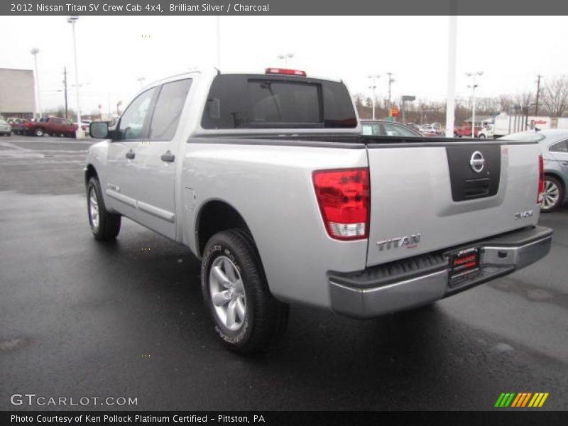 Brilliant Silver / Charcoal 2012 Nissan Titan SV Crew Cab 4x4