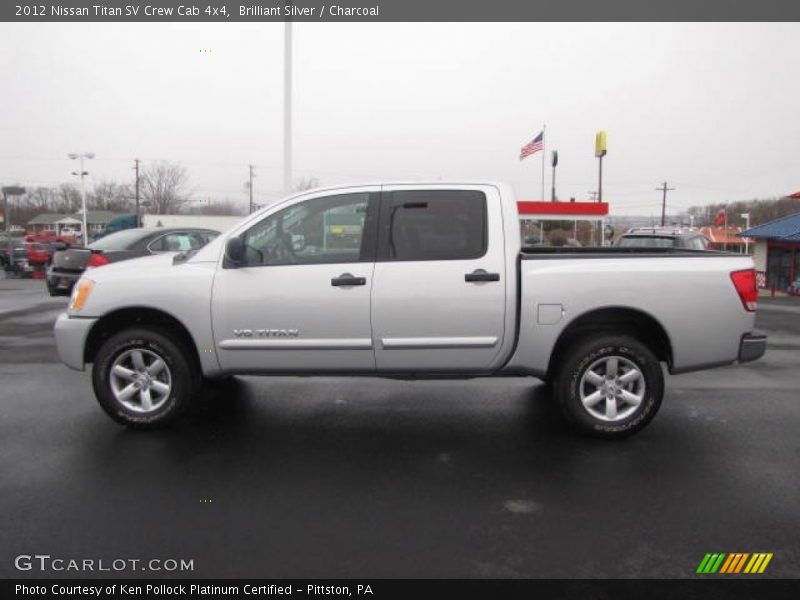 Brilliant Silver / Charcoal 2012 Nissan Titan SV Crew Cab 4x4