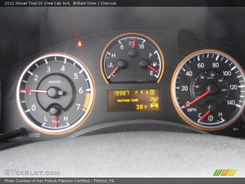 Brilliant Silver / Charcoal 2012 Nissan Titan SV Crew Cab 4x4