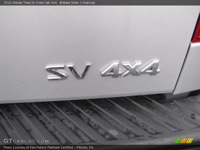 Brilliant Silver / Charcoal 2012 Nissan Titan SV Crew Cab 4x4
