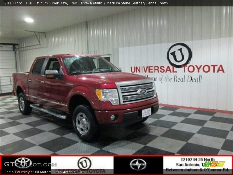 Red Candy Metallic / Medium Stone Leather/Sienna Brown 2010 Ford F150 Platinum SuperCrew