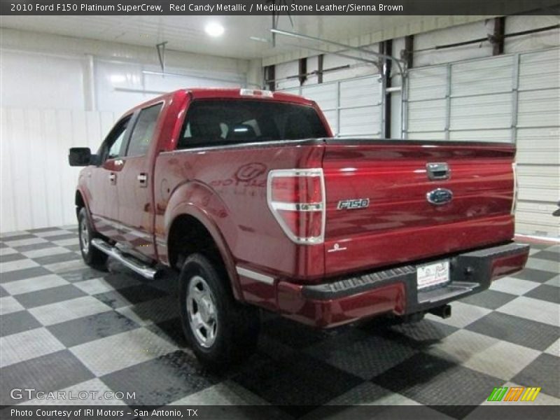 Red Candy Metallic / Medium Stone Leather/Sienna Brown 2010 Ford F150 Platinum SuperCrew