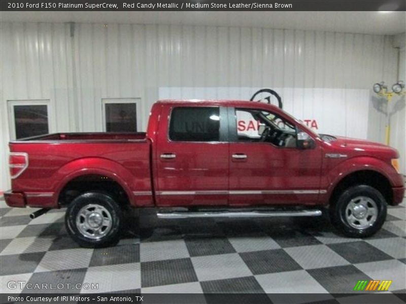 Red Candy Metallic / Medium Stone Leather/Sienna Brown 2010 Ford F150 Platinum SuperCrew