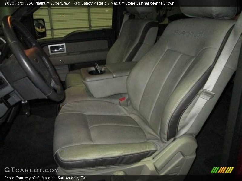 Red Candy Metallic / Medium Stone Leather/Sienna Brown 2010 Ford F150 Platinum SuperCrew