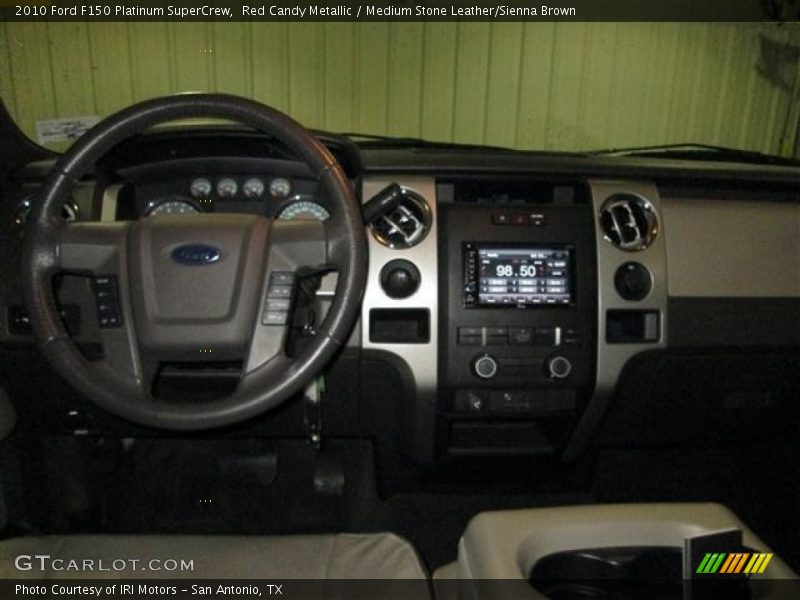 Red Candy Metallic / Medium Stone Leather/Sienna Brown 2010 Ford F150 Platinum SuperCrew
