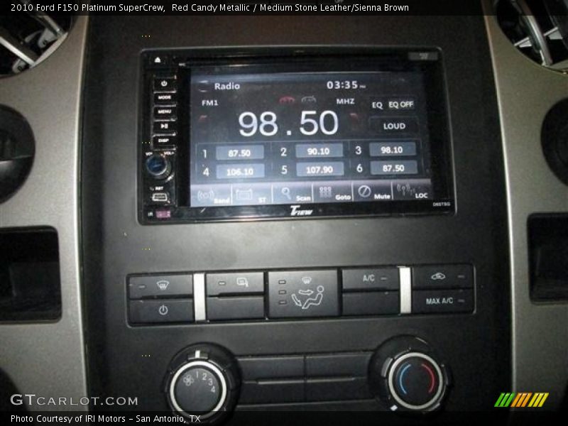 Red Candy Metallic / Medium Stone Leather/Sienna Brown 2010 Ford F150 Platinum SuperCrew