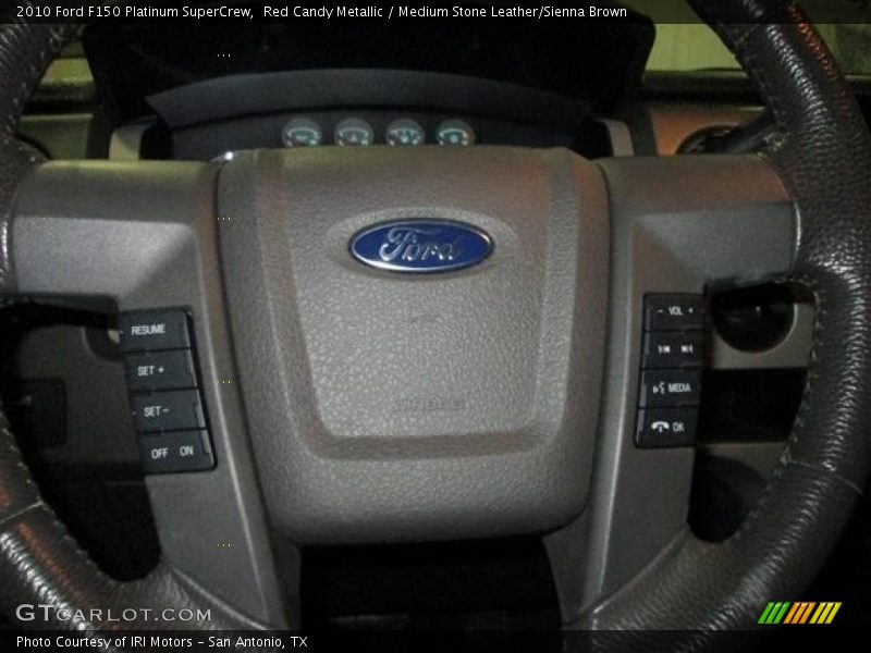 Red Candy Metallic / Medium Stone Leather/Sienna Brown 2010 Ford F150 Platinum SuperCrew