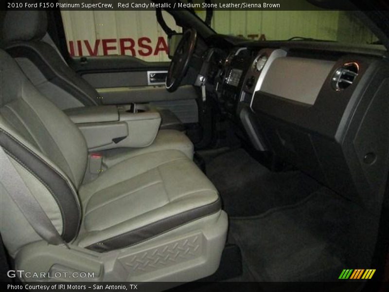 Red Candy Metallic / Medium Stone Leather/Sienna Brown 2010 Ford F150 Platinum SuperCrew