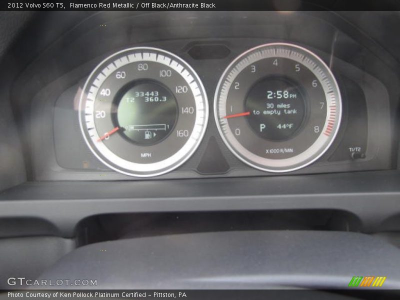 Flamenco Red Metallic / Off Black/Anthracite Black 2012 Volvo S60 T5