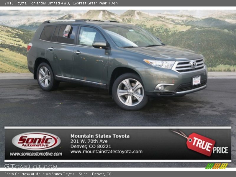 Cypress Green Pearl / Ash 2013 Toyota Highlander Limited 4WD