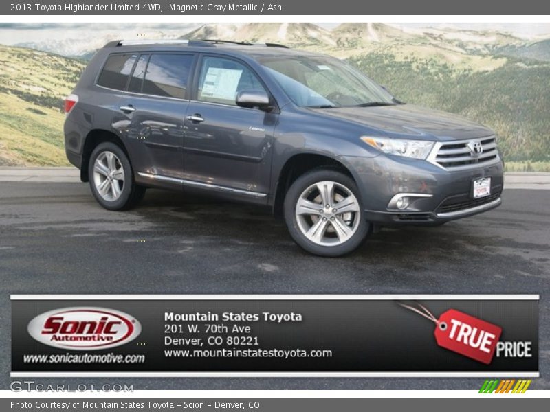 Magnetic Gray Metallic / Ash 2013 Toyota Highlander Limited 4WD