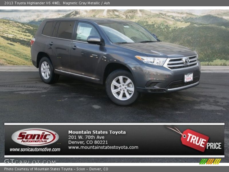 Magnetic Gray Metallic / Ash 2013 Toyota Highlander V6 4WD