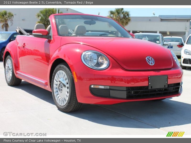 Tornado Red / Beige 2013 Volkswagen Beetle 2.5L Convertible