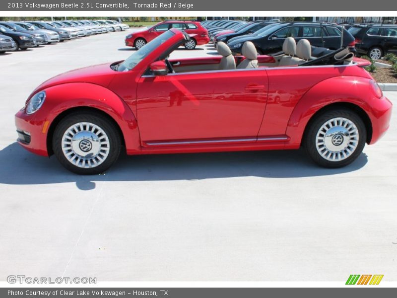 Tornado Red / Beige 2013 Volkswagen Beetle 2.5L Convertible