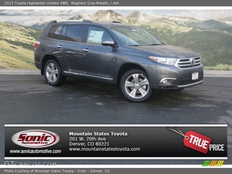 Magnetic Gray Metallic / Ash 2013 Toyota Highlander Limited 4WD