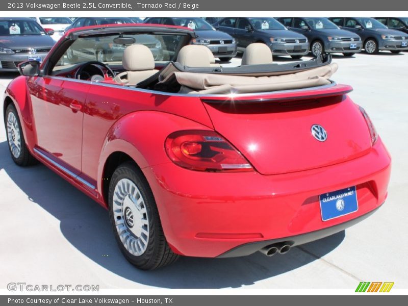 Tornado Red / Beige 2013 Volkswagen Beetle 2.5L Convertible