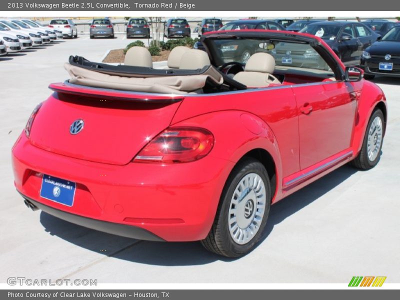 Tornado Red / Beige 2013 Volkswagen Beetle 2.5L Convertible