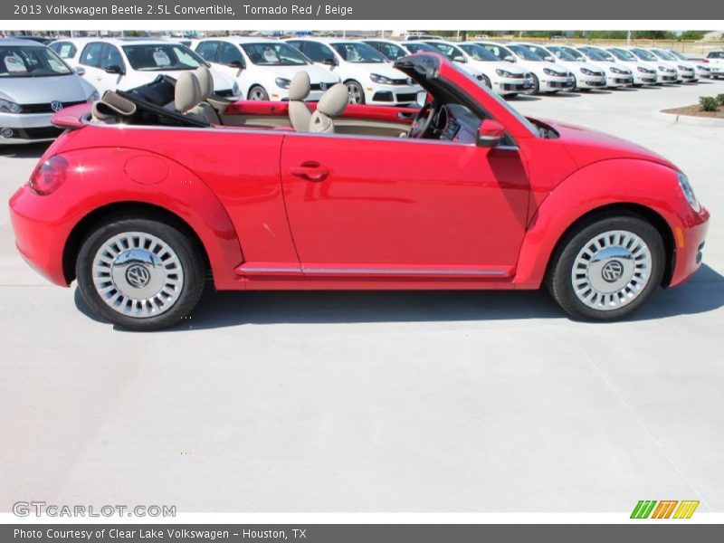 Tornado Red / Beige 2013 Volkswagen Beetle 2.5L Convertible