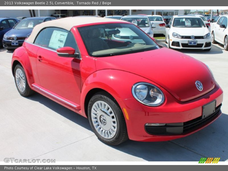 Tornado Red / Beige 2013 Volkswagen Beetle 2.5L Convertible
