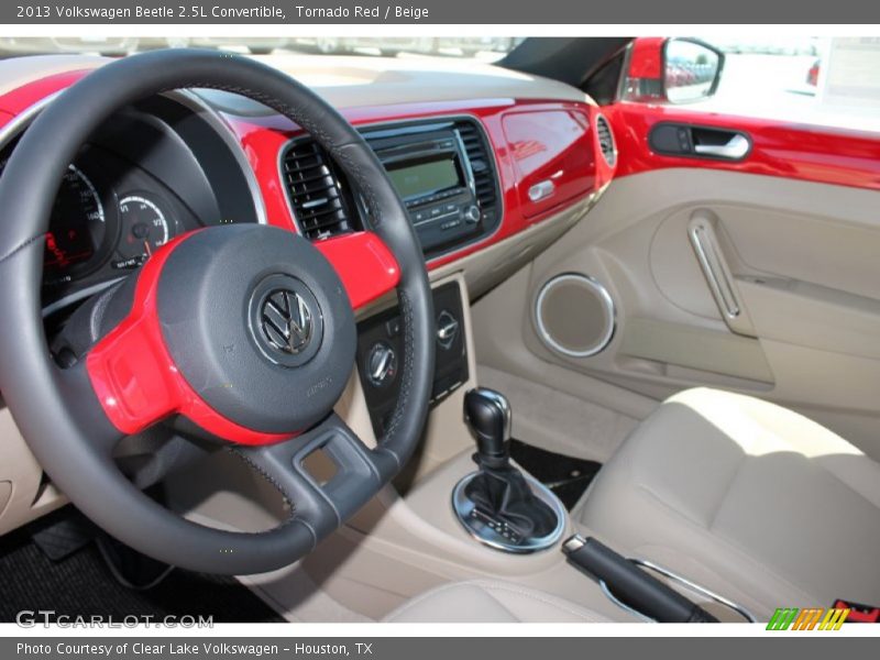 Tornado Red / Beige 2013 Volkswagen Beetle 2.5L Convertible