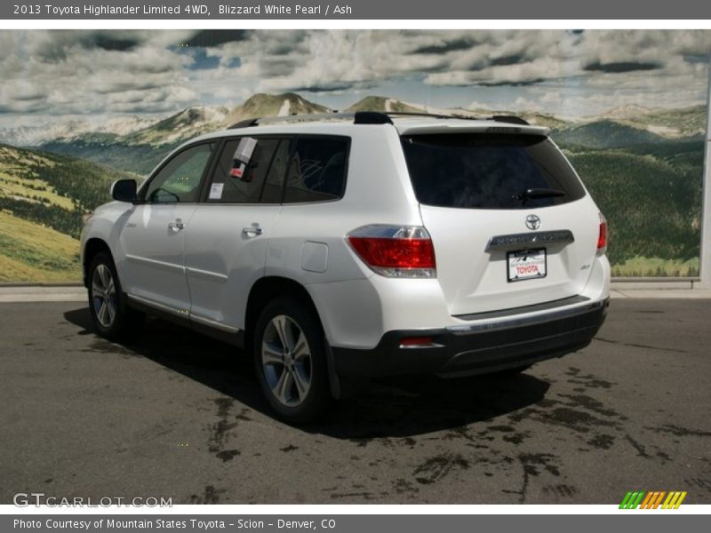 Blizzard White Pearl / Ash 2013 Toyota Highlander Limited 4WD
