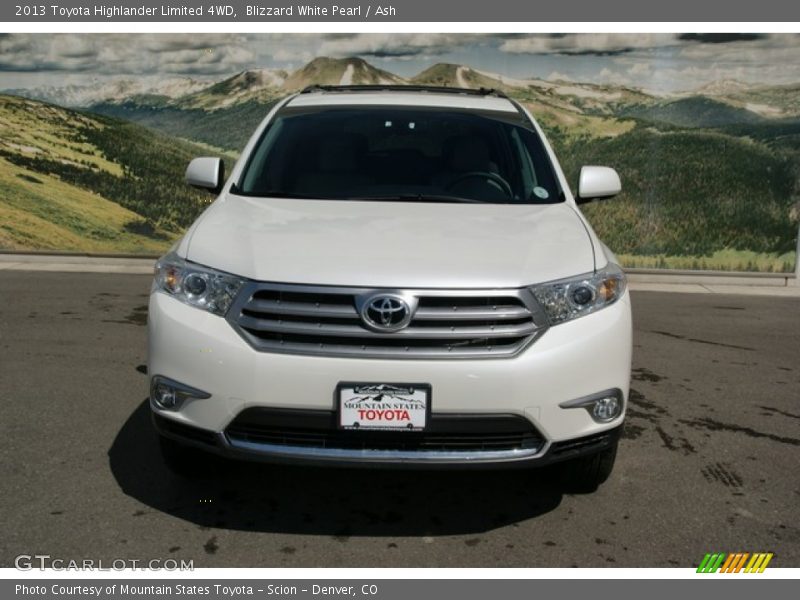 Blizzard White Pearl / Ash 2013 Toyota Highlander Limited 4WD