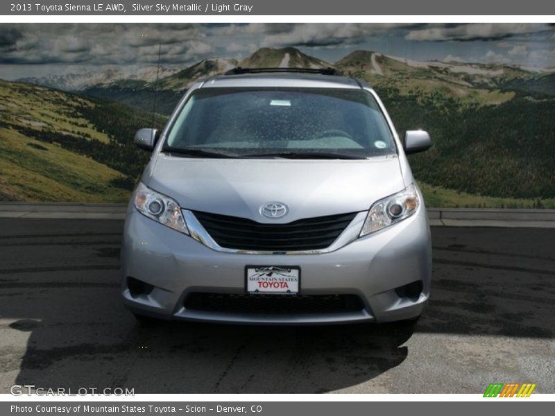 Silver Sky Metallic / Light Gray 2013 Toyota Sienna LE AWD