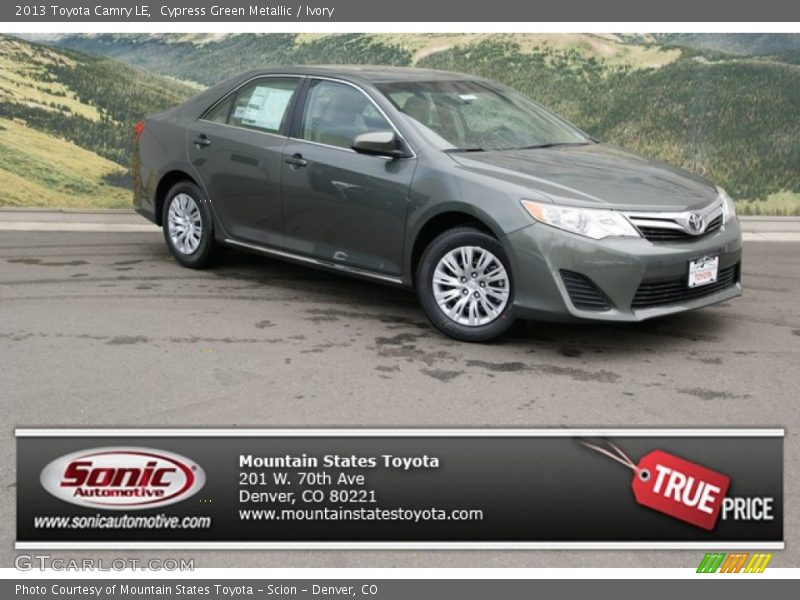 Cypress Green Metallic / Ivory 2013 Toyota Camry LE