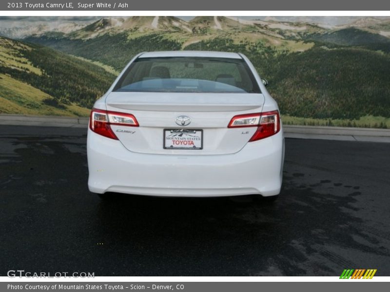 Super White / Ash 2013 Toyota Camry LE