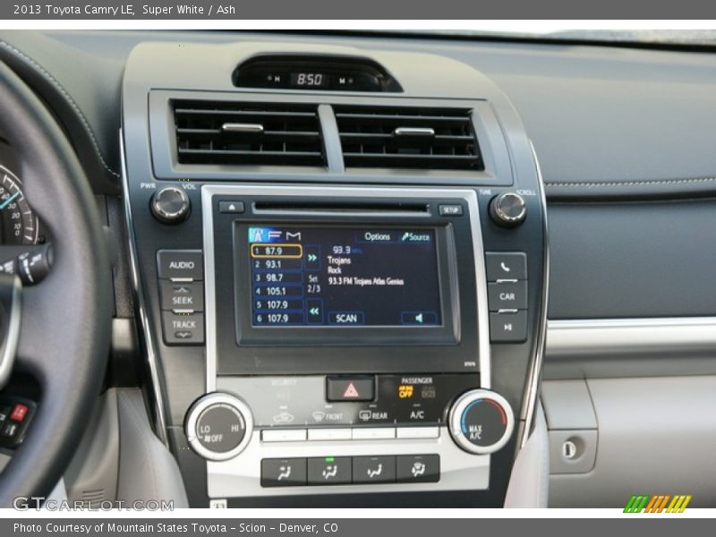 Super White / Ash 2013 Toyota Camry LE